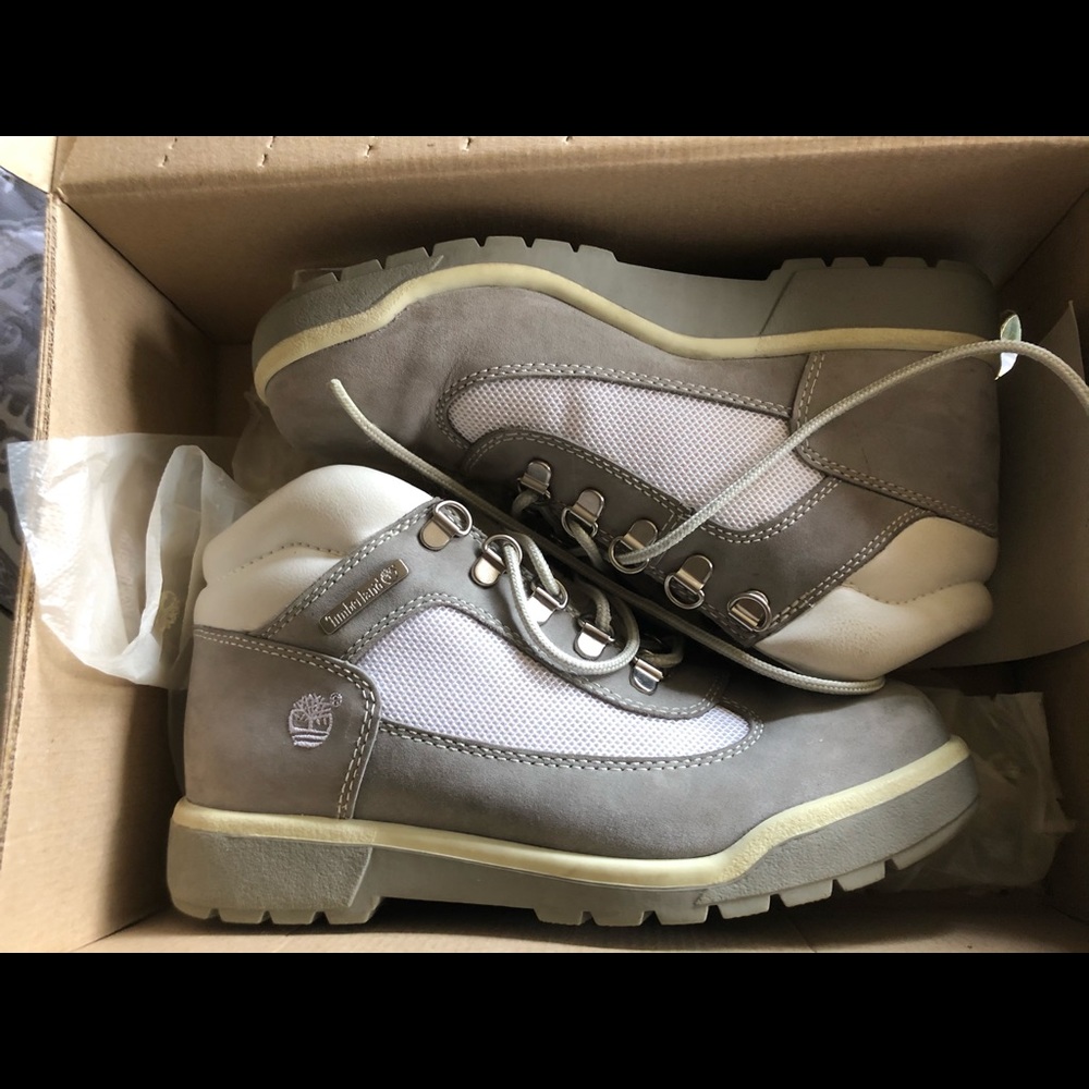 Timberland gray field boots!